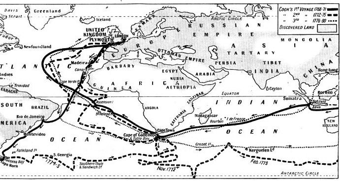 COOK’S THREE GREAT VOYAGES