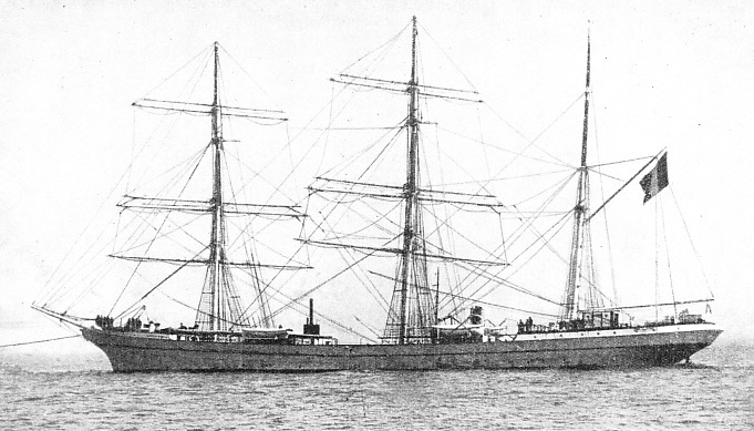 A FRENCH THREE-MASTED BARQUE, the Charles Gounod, was sunk by Count von Luckner in the Seeadler