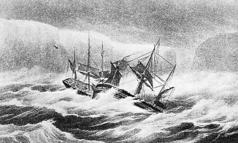 IN COLLISION DURING A SNOWSTORM, the Erebus and the Terror