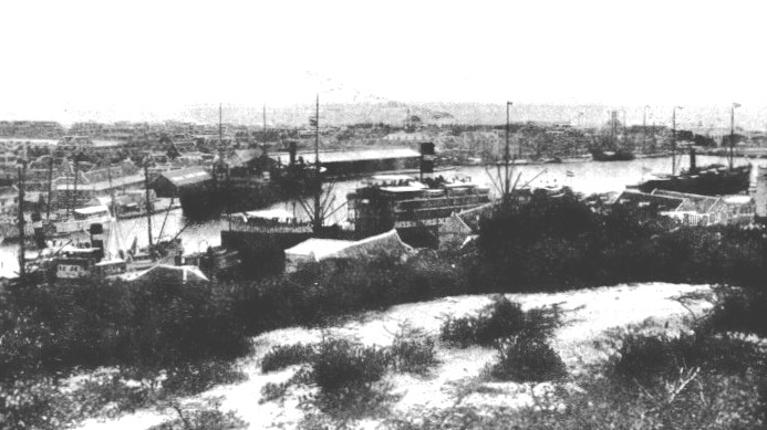 CARACAS BAY, CURACAO, is five miles east of Willemstad