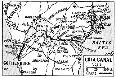 Map of the Gota Canal