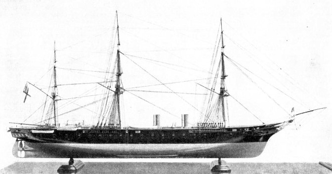 THE FIRST IRON-BUILT AND ARMOURED WARSHIP in the Royal Navy was HMS Warrior
