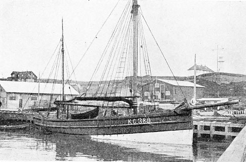 AN AUXILIARY KETCH in Thorshavn Harbour
