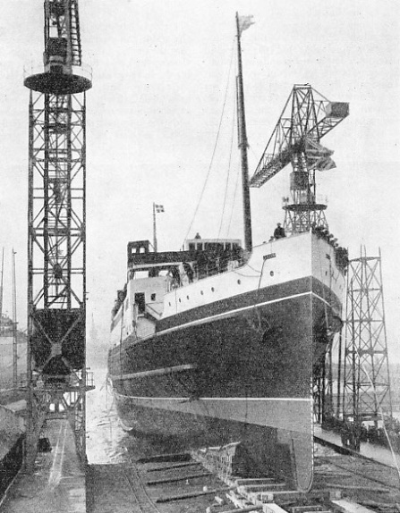 The launch of the Duke of York in March, 1935