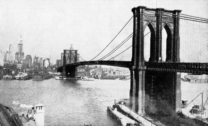 BROOKLYN BRIDGE spans the East River