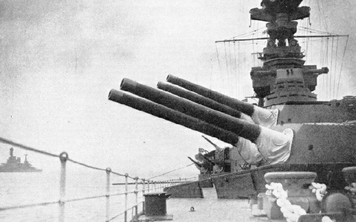 The main armament of H.M.S. Hood