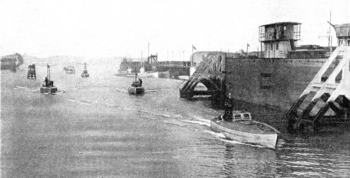 Coastal motor-boats returning to Portsmouth Harbour after the naval raid on Zeebrugge