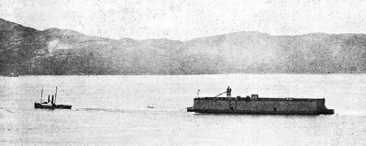 END OF A 12,000-MILES TOW at the entrance to the harbour of Wellington, New Zealand