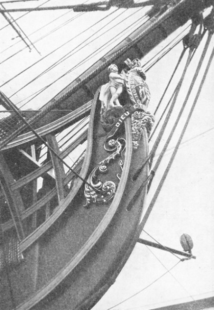 THE FIGUREHEAD on the bow of HMS Victory