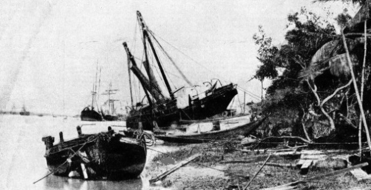 WASHED ASHORE BY THE CALCUTTA CYCLONE of 1864, the steamer Thunder was one of nearly 200 ships damaged or wrecked