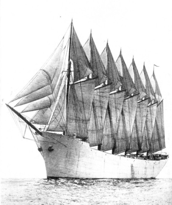 THE ONLY SEVEN-MASTED SCHOONER IN THE WORLD the Thomas W Lawson