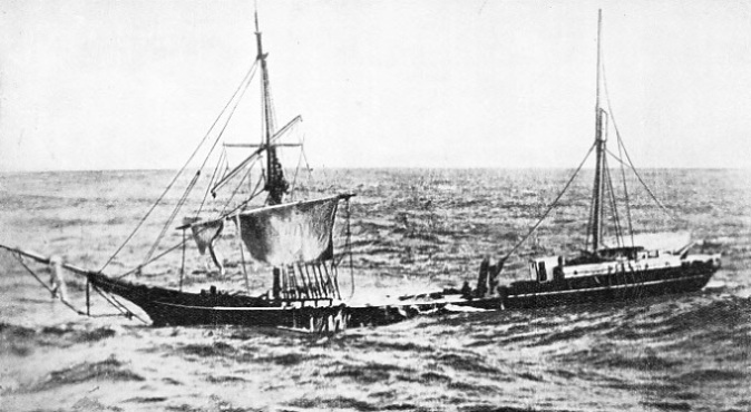 A DERELICT BARQUE, the Edward L. Maybury photographed in the North Atlantic
