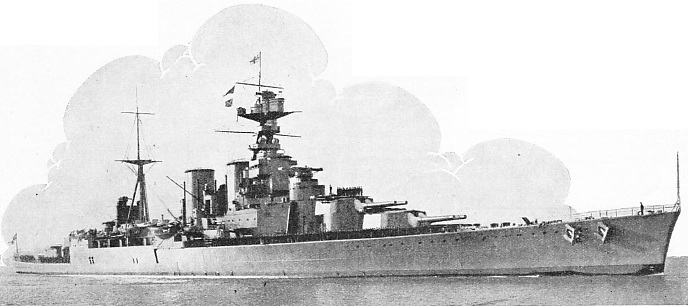 THE WORLD’S LARGEST BATTLE CRUISER, H.M.S. Hood, was built by John Brown & Co