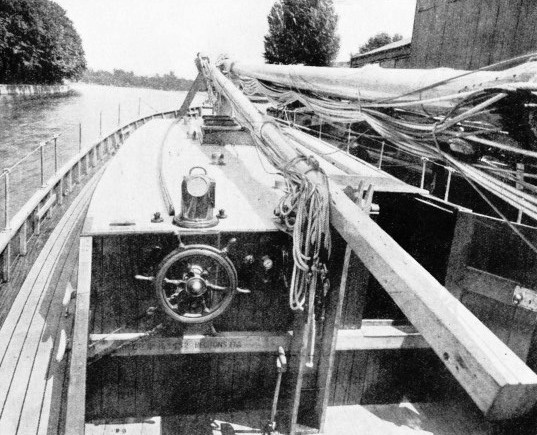 THE DECK OF AN AUXILIARY YACHT the Ma Mie