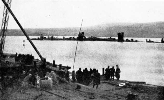 FLOATING DOCK belonging to Mr. E. H. Cox, who raised many of the German warships at Scapa Flow