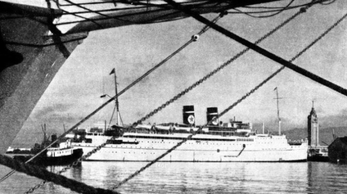 The Arandora Star before the mainmast had been taken out