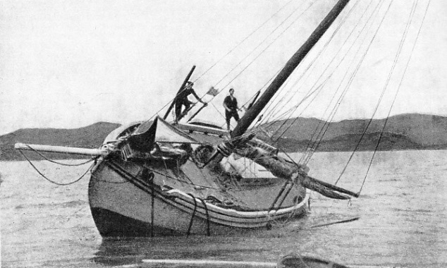 IN THE BAY OF ISLANDS the Teddy was beached for repairs