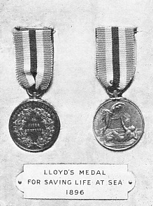 Lloyd's medal for saving life at sea 1896